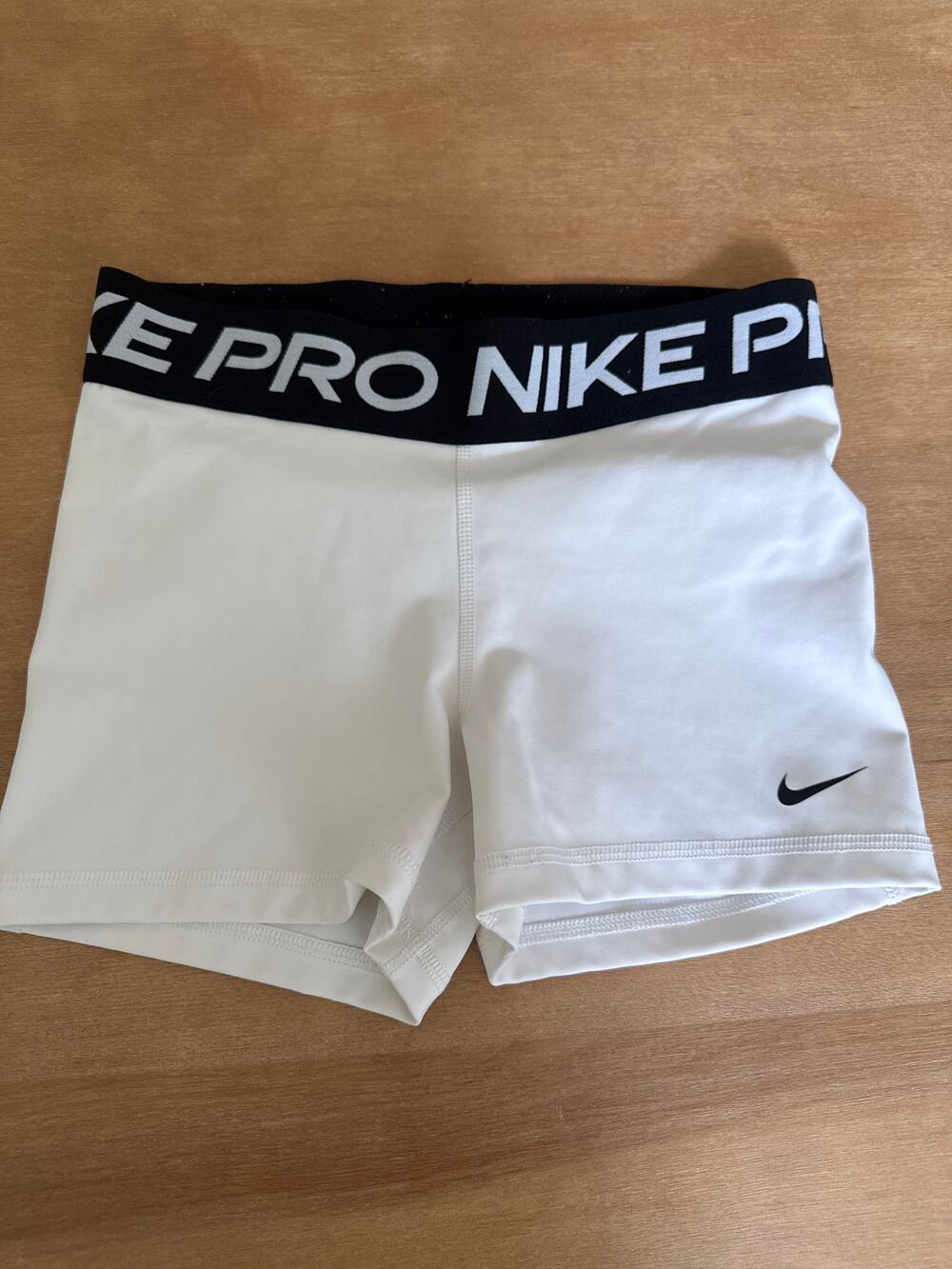 Nike Pro Dri-fit compression running shorts white  black small